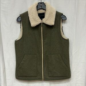 Sanctuary Forest Green Vest with Cream Lining